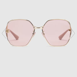Gucci Gold Pink Sunglasses - Clairely Amazing