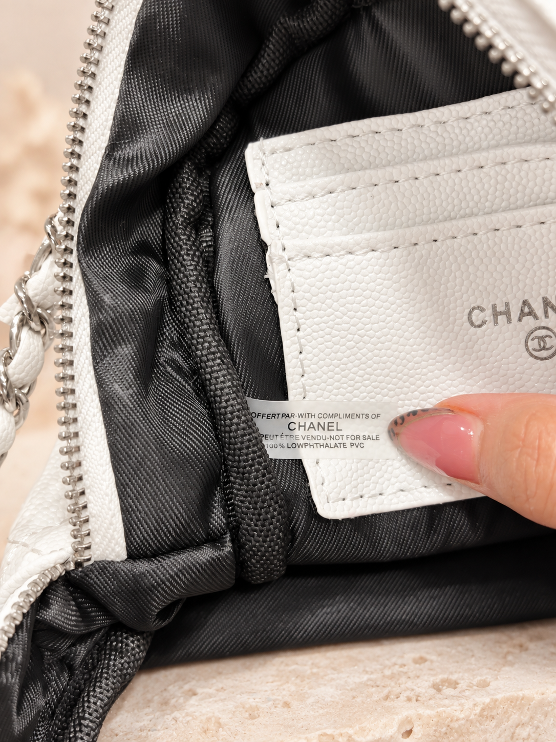 Quilted Mini Backpack GWP – Silver-Tone Hardware