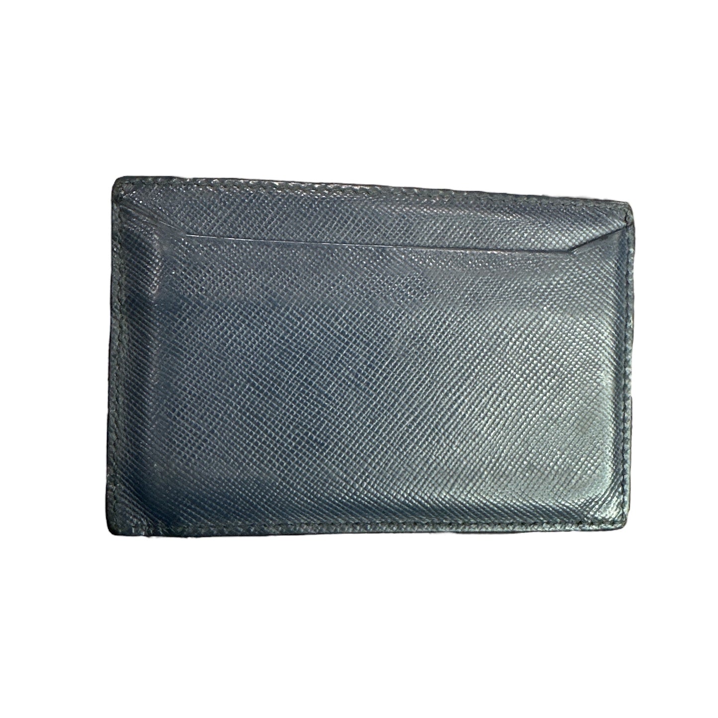 Prada Saffiano Navy Stripe Card Case - Clairely Amazing