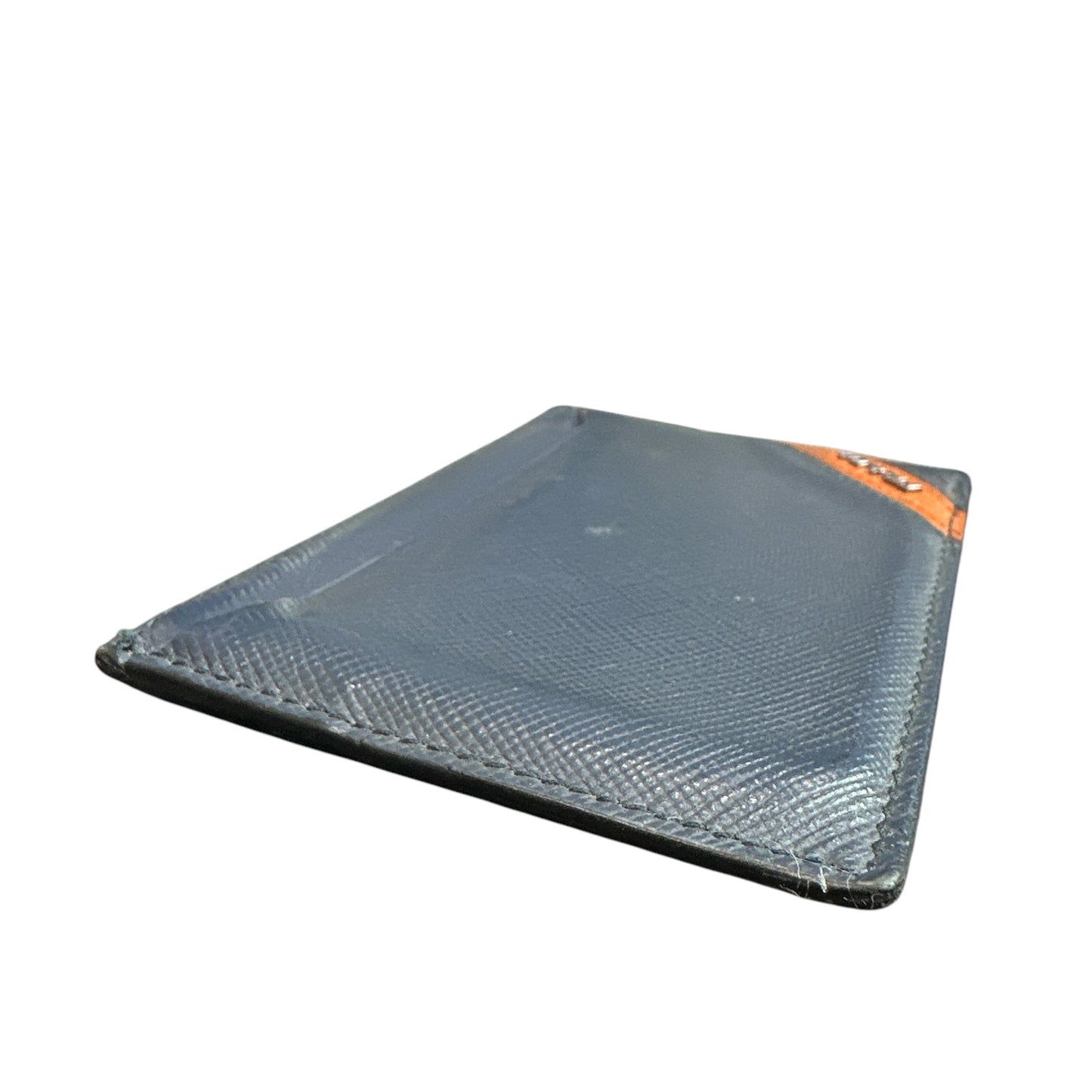 Prada Saffiano Navy Stripe Card Case - Clairely Amazing