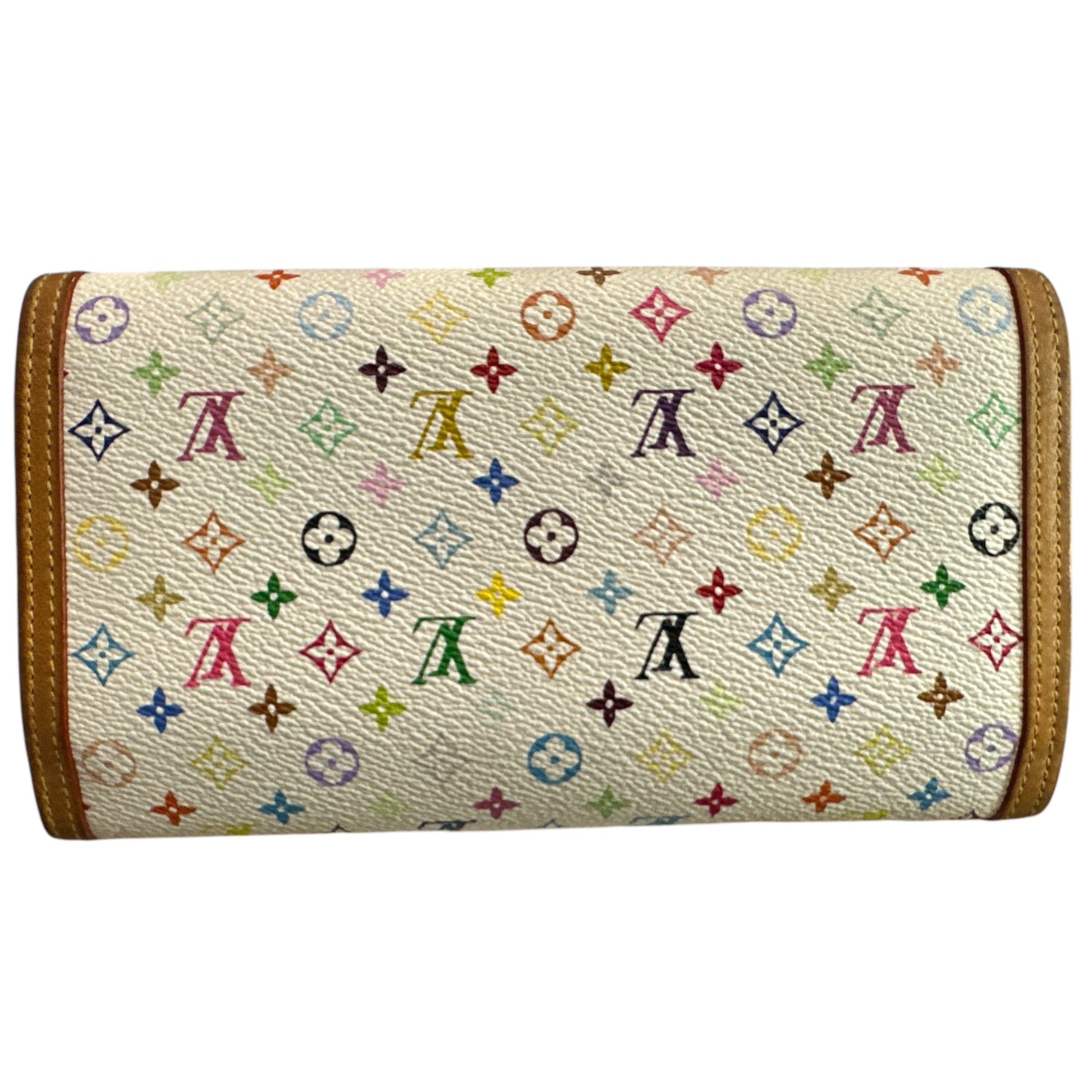 Louis Vuitton white Murakami Monogram Long Wallet - Clairely Amazing