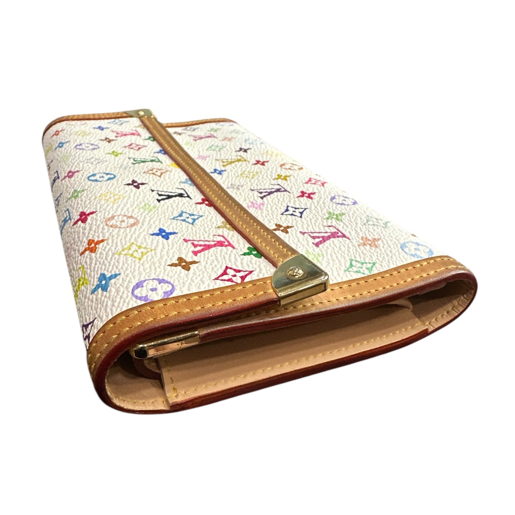 Louis Vuitton white Murakami Monogram Long Wallet - Clairely Amazing
