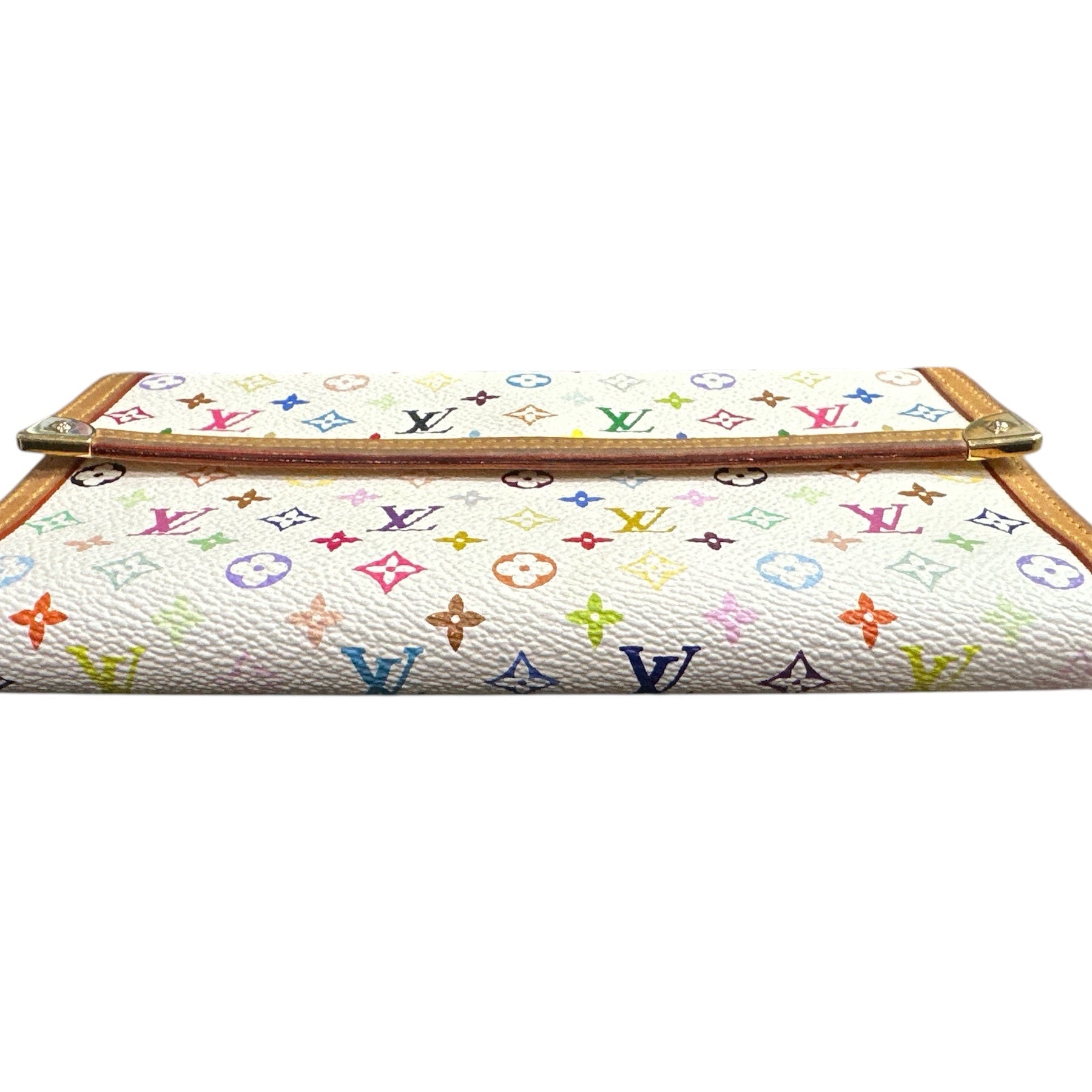 Louis Vuitton white Murakami Monogram Long Wallet - Clairely Amazing