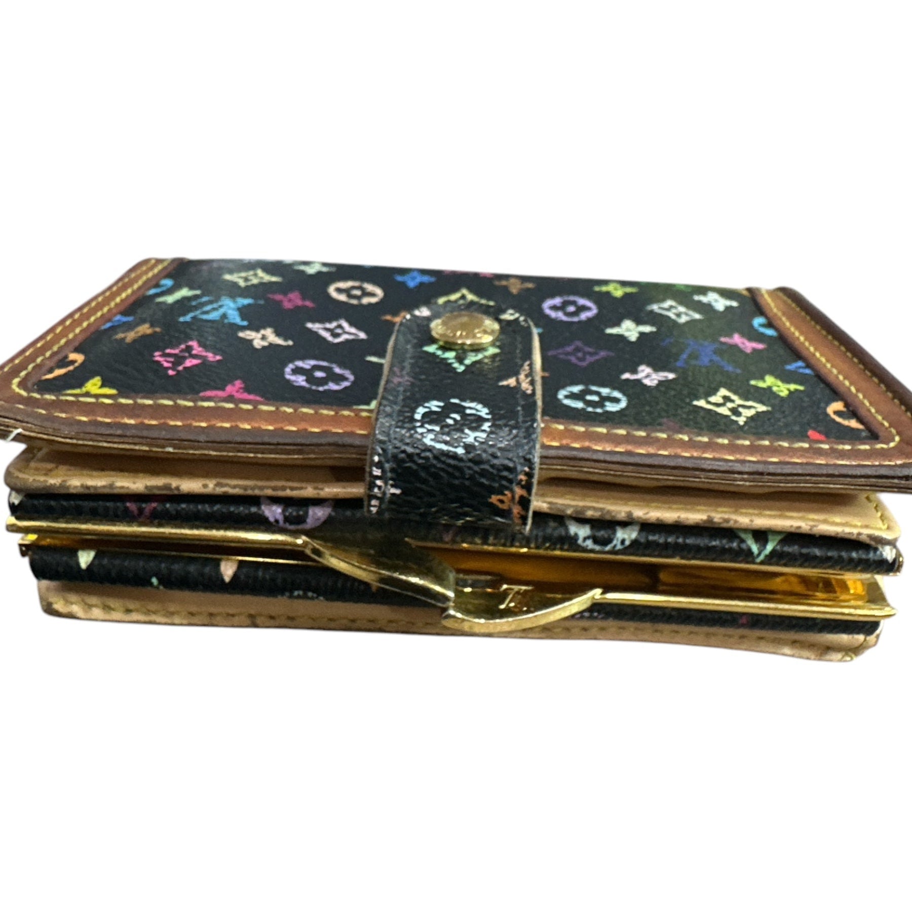 Louis Vuitton Black Murakami Monogram Porte-Monnaie Wallet - Clairely Amazing