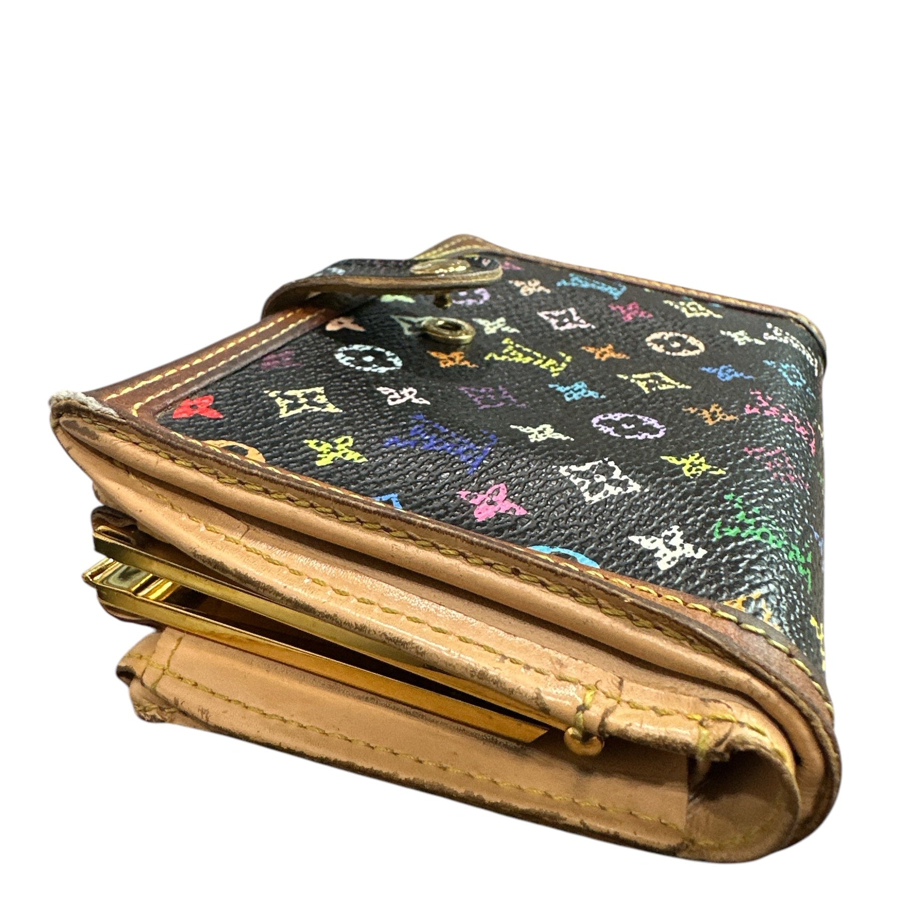 Louis Vuitton Black Murakami Monogram Porte-Monnaie Wallet - Clairely Amazing