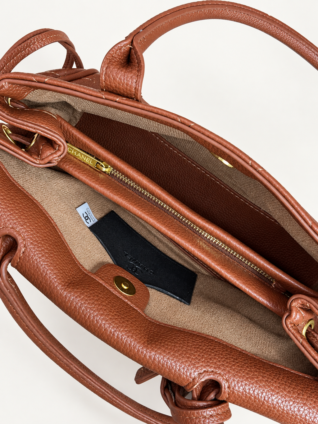 👑Brown Quilted East-West Fashion Handbag with Top Handles