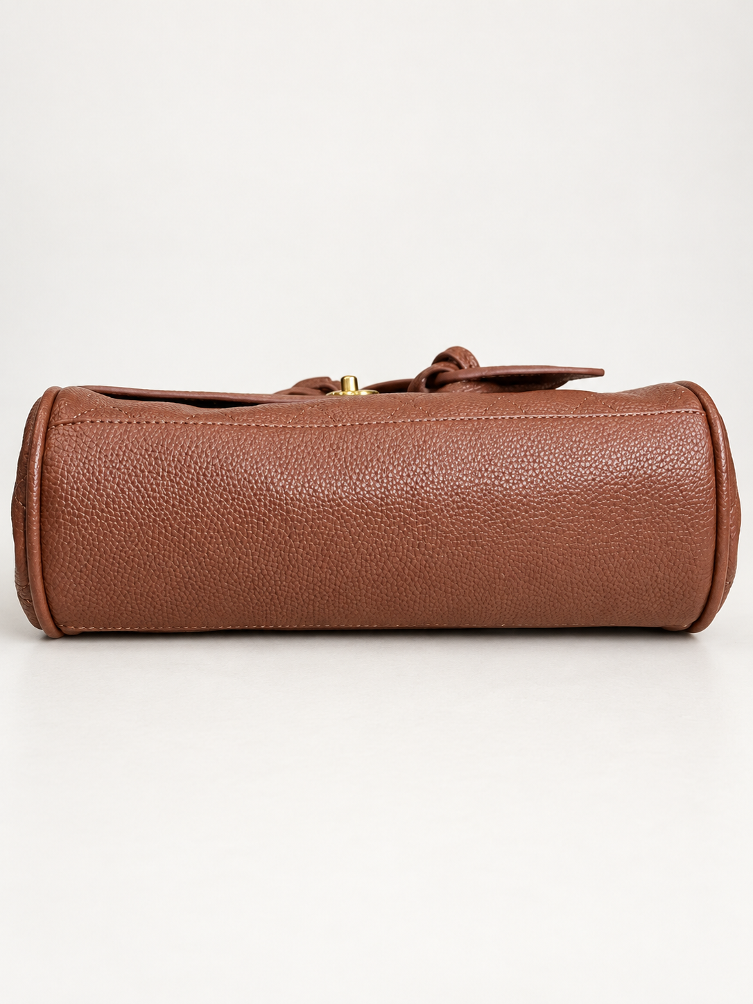 👑Brown Quilted East-West Fashion Handbag with Top Handles