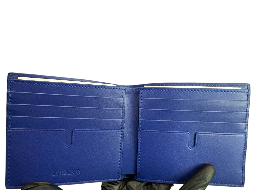 Burberry Equestrian bifold blue wallet - Clairely Amazing