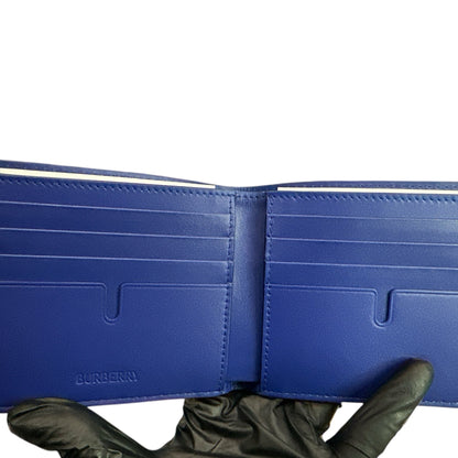 Burberry Equestrian bifold blue wallet - Clairely Amazing