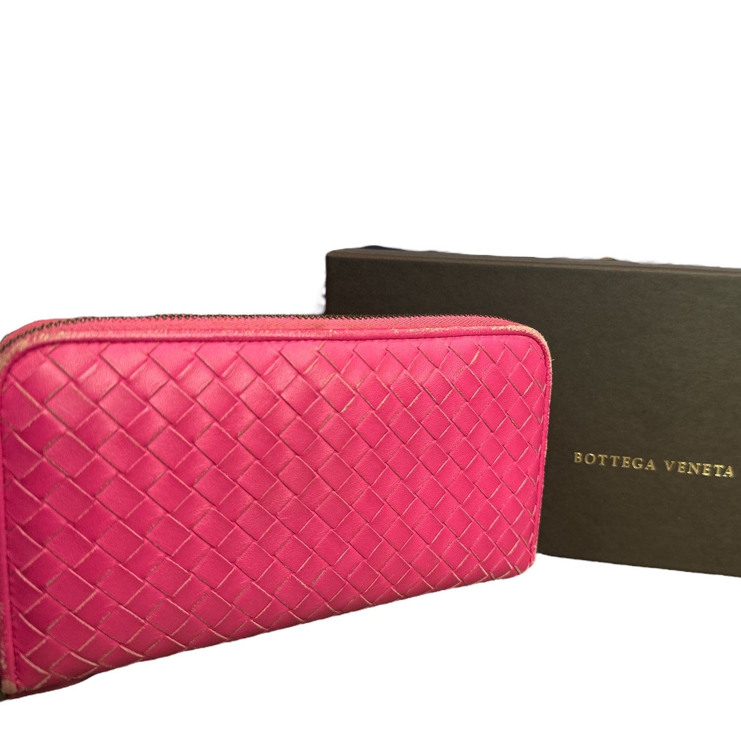 Bottega Veneta Pink Zippy Wallet - Clairely Amazing