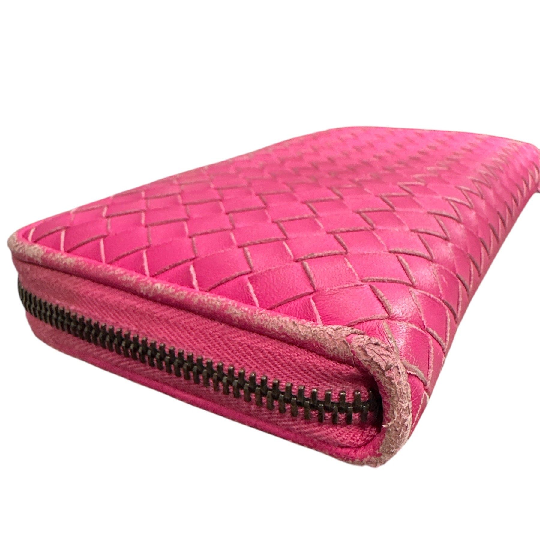 Bottega Veneta Pink Zippy Wallet - Clairely Amazing