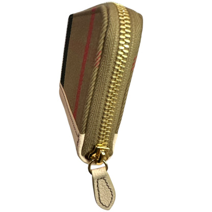 Burberry Pale Cameo Zip around compact Wallet - Clairely Amazing