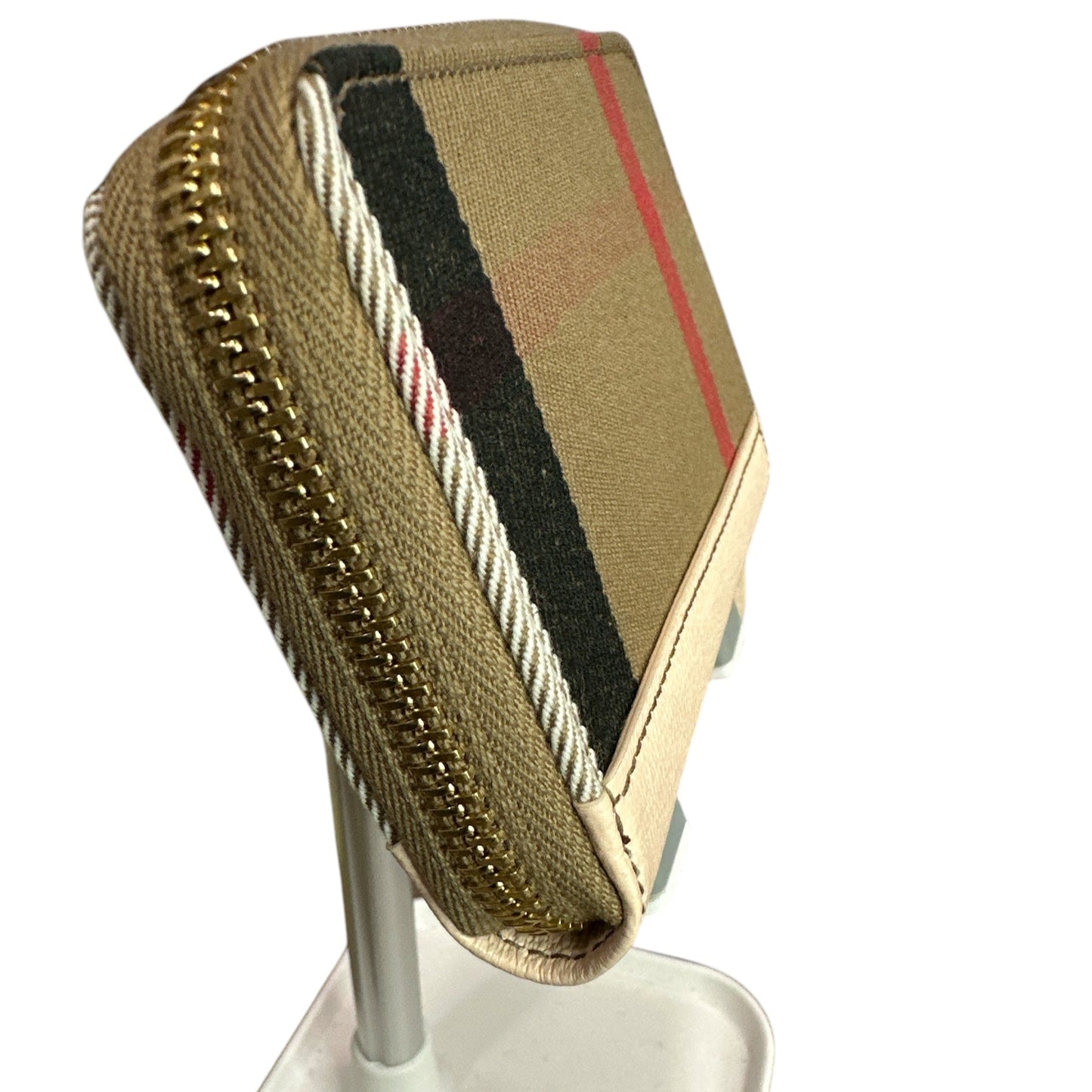 Burberry Pale Cameo Zip around compact Wallet - Clairely Amazing