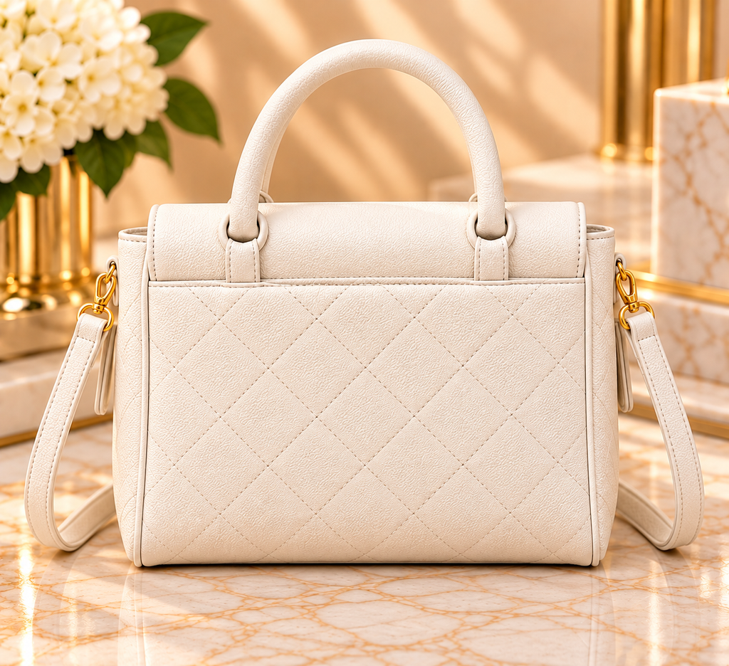 Quilted Top Handle Fashion Bag