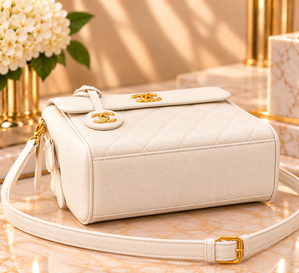Quilted Top Handle Fashion Bag