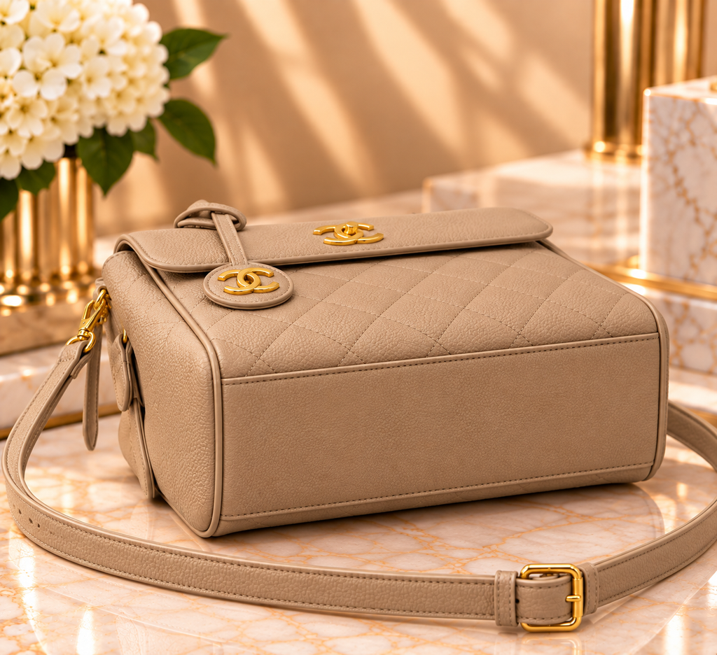 Quilted Top Handle Fashion Bag