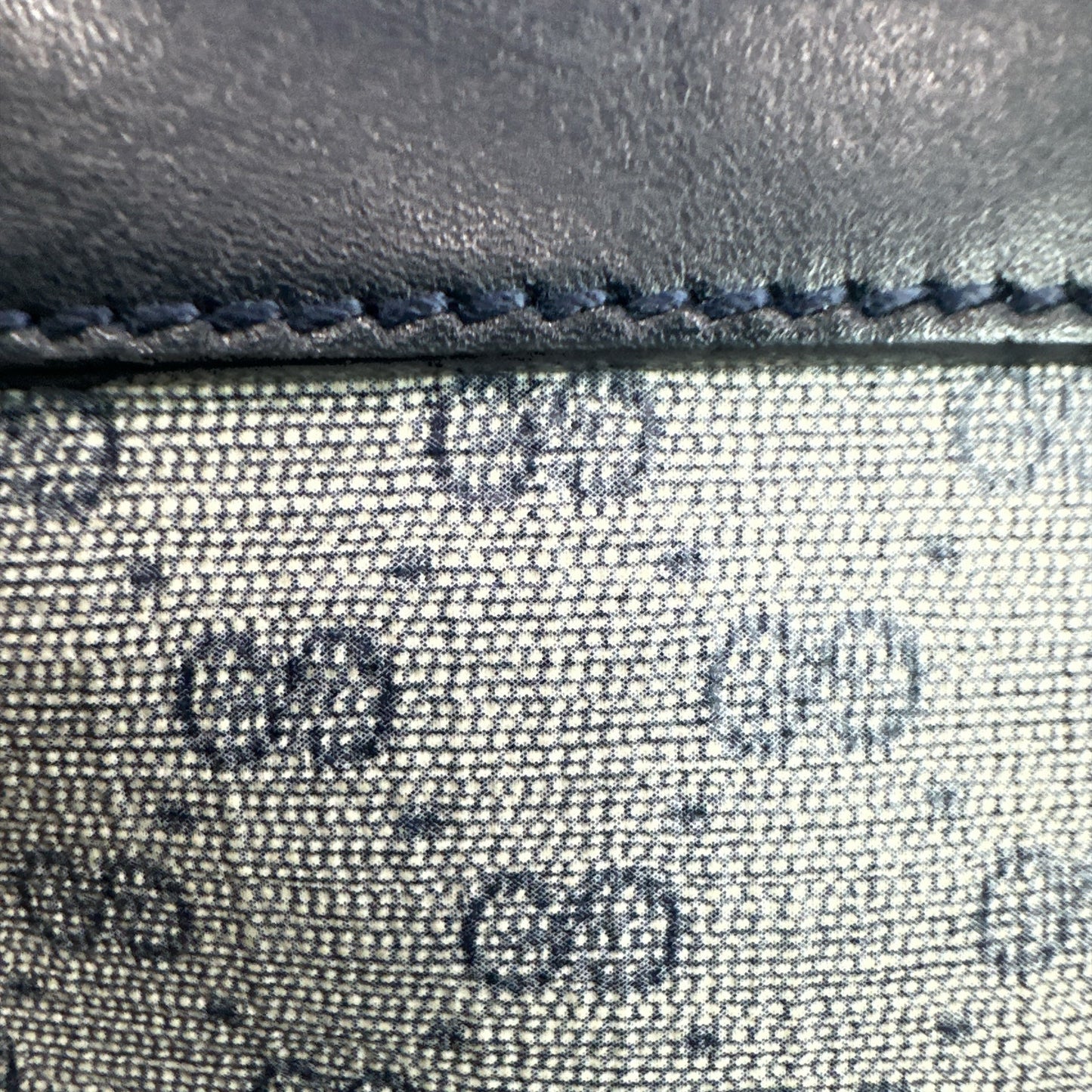 GUCCI Navy Blue Micro GG Pattern Pouch - Clairely Amazing