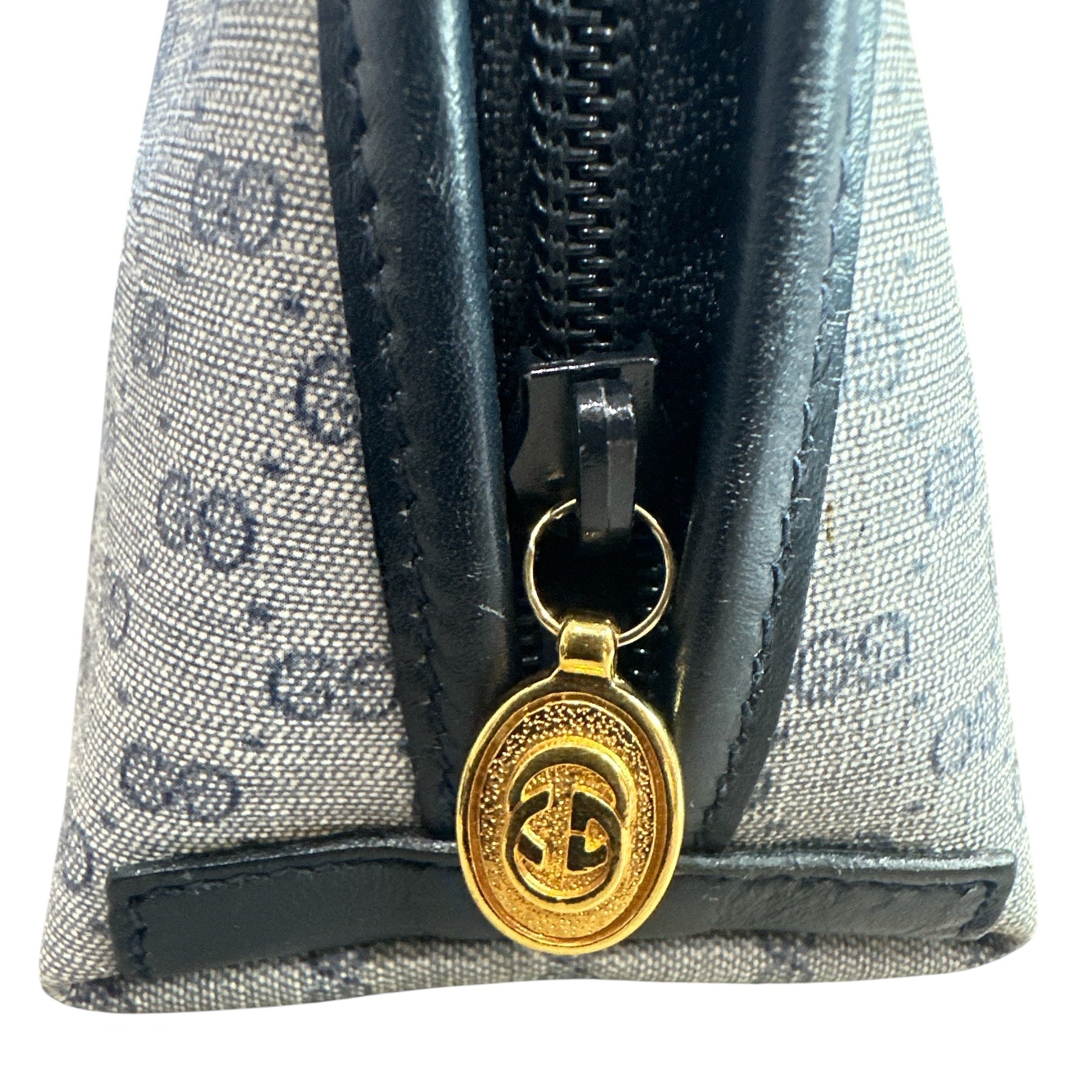 GUCCI Navy Blue Micro GG Pattern Pouch - Clairely Amazing