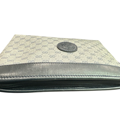 GUCCI Navy Blue Micro GG Pattern Pouch - Clairely Amazing