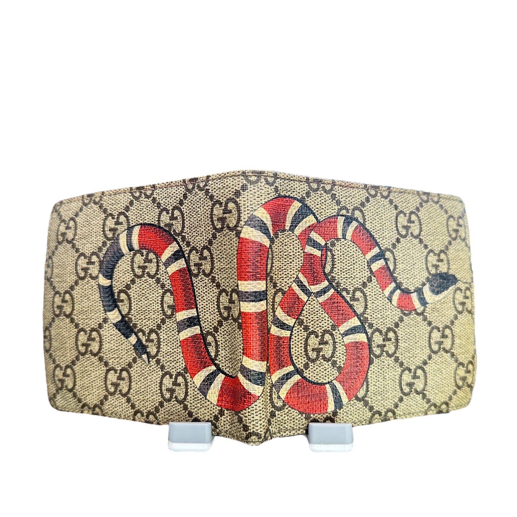 Gucci GG Supreme Canvas King Snake bifold wallet - Clairely Amazing