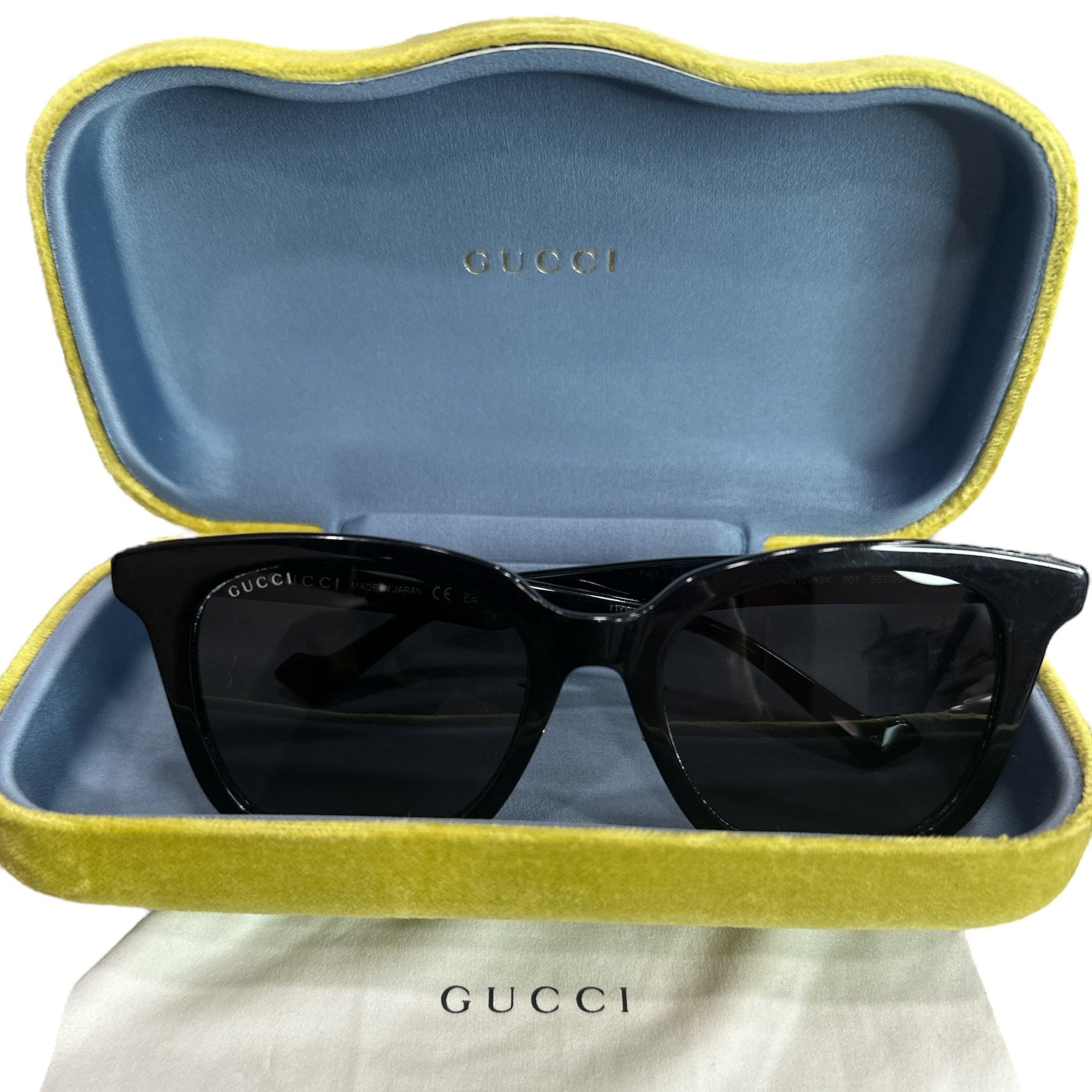 Gucci GG Marmot Black & Gold Sunglasses - Clairely Amazing