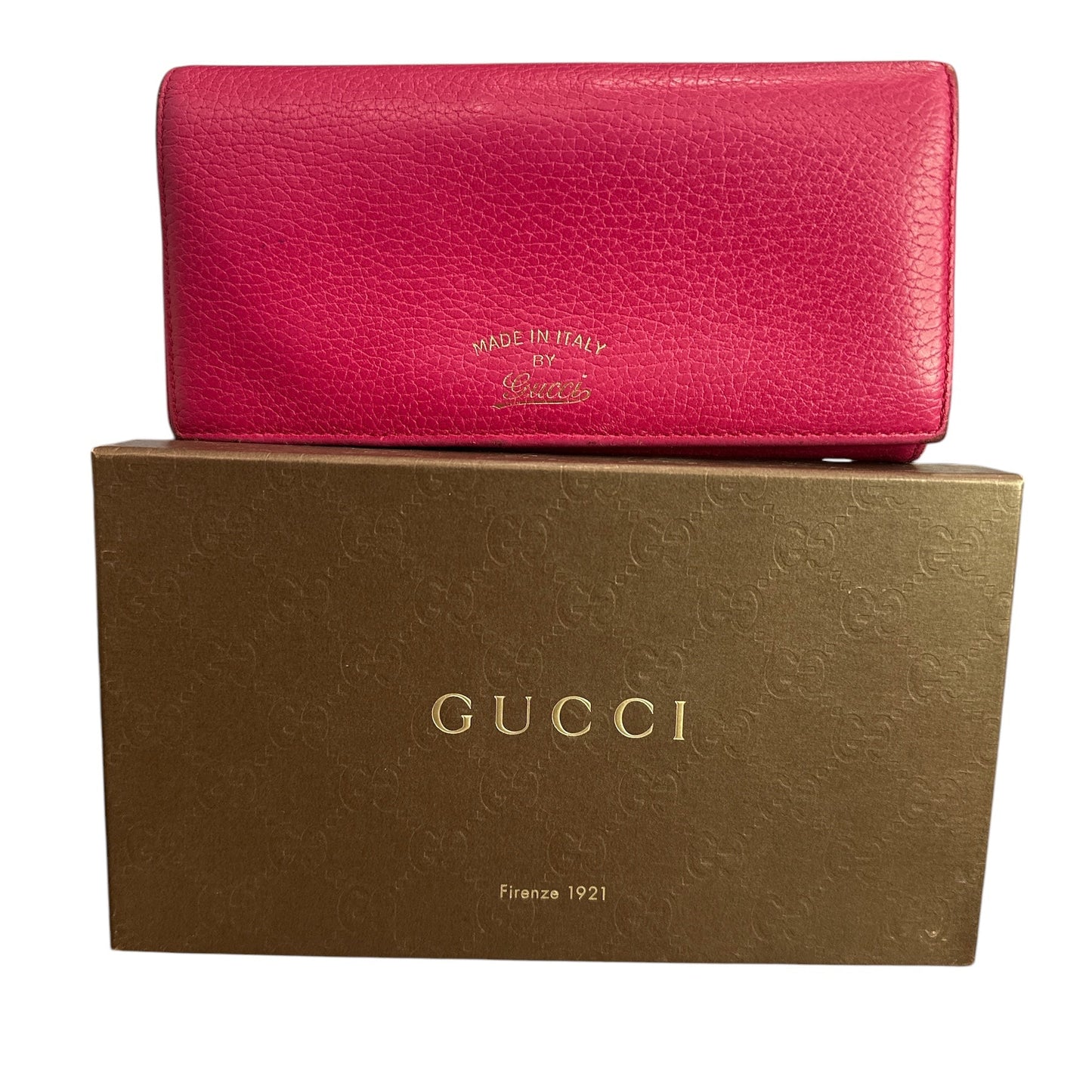 Gucci Calfskin Continental Wallet Blossom - Clairely Amazing