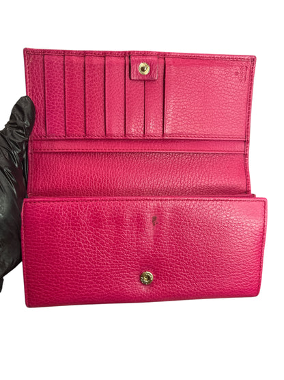 Gucci Calfskin Continental Wallet Blossom - Clairely Amazing