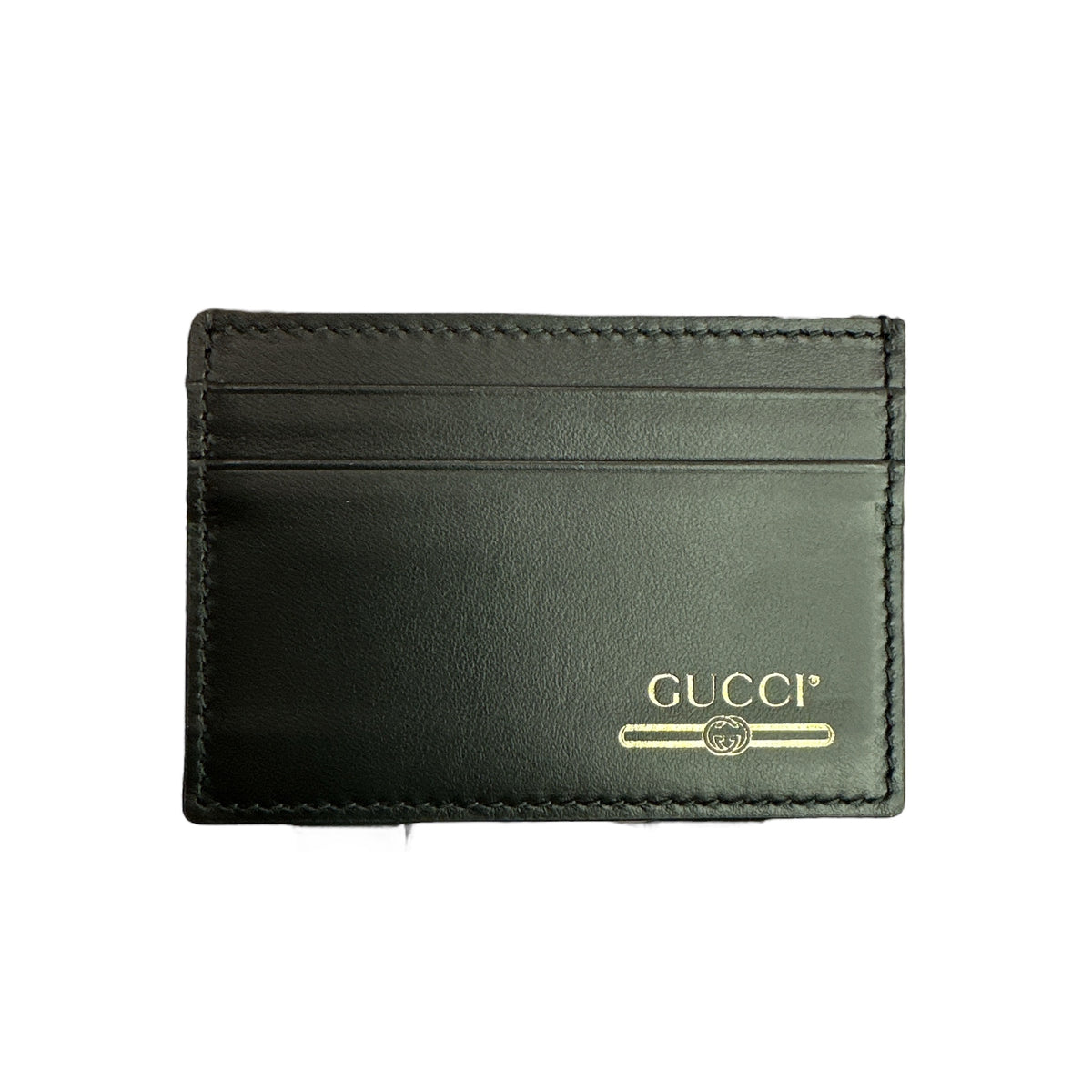 Gucci Black & Gold 4-slot Card Holder - Clairely Amazing