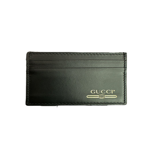 Gucci Black & Gold 4-slot Card Holder - Clairely Amazing