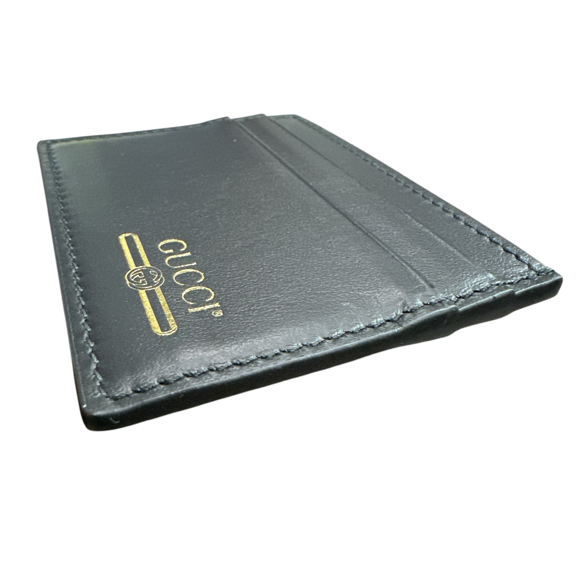 Gucci Black & Gold 4-slot Card Holder - Clairely Amazing
