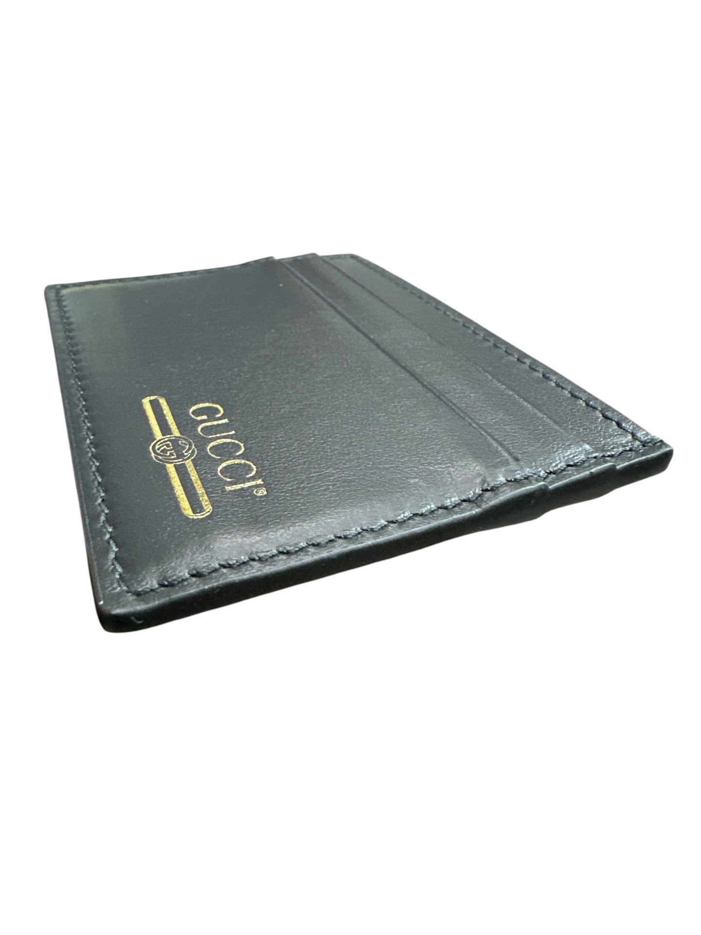 Gucci Black & Gold 4-slot Card Holder - Clairely Amazing