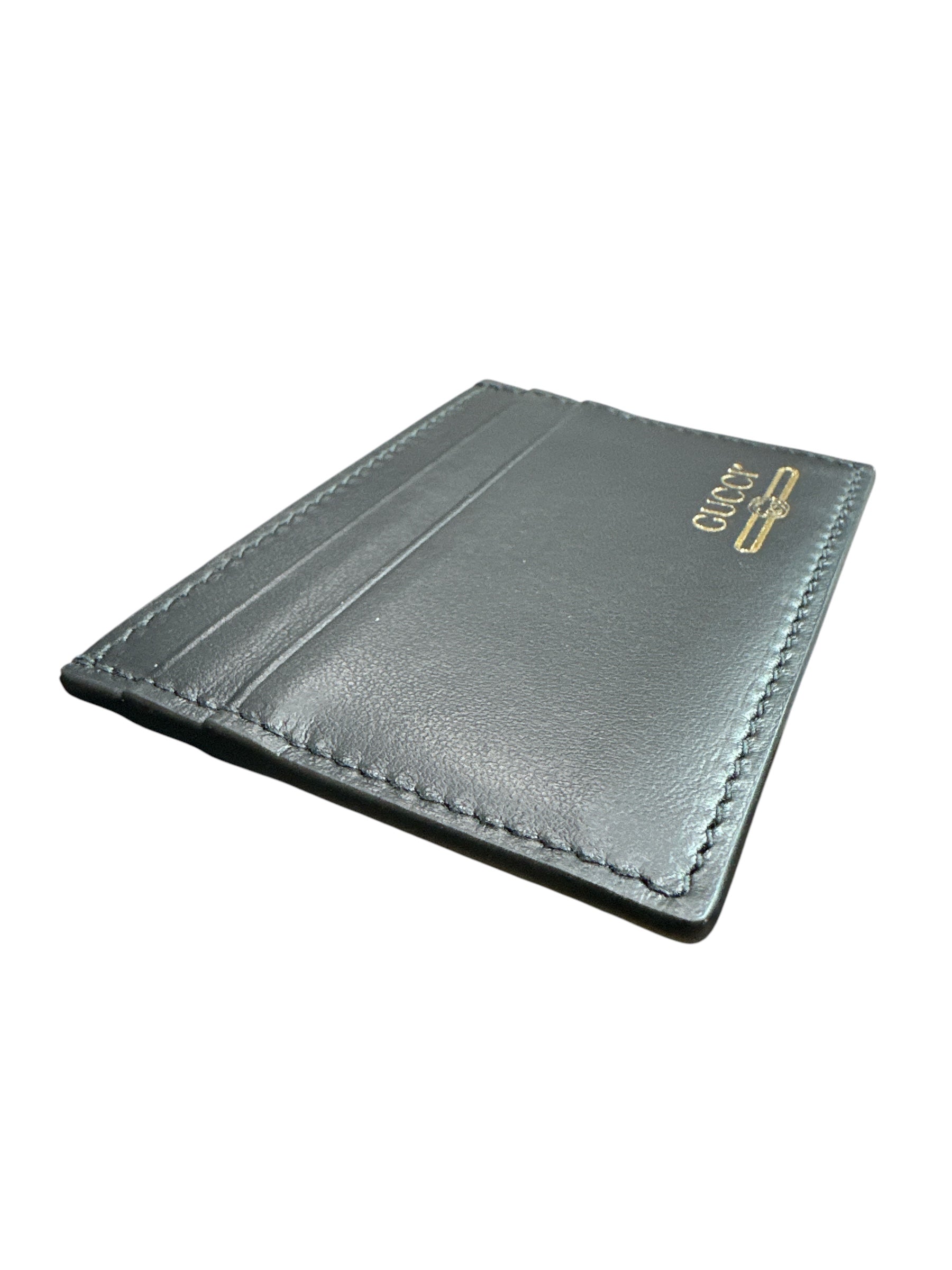 Gucci Black & Gold 4-slot Card Holder - Clairely Amazing