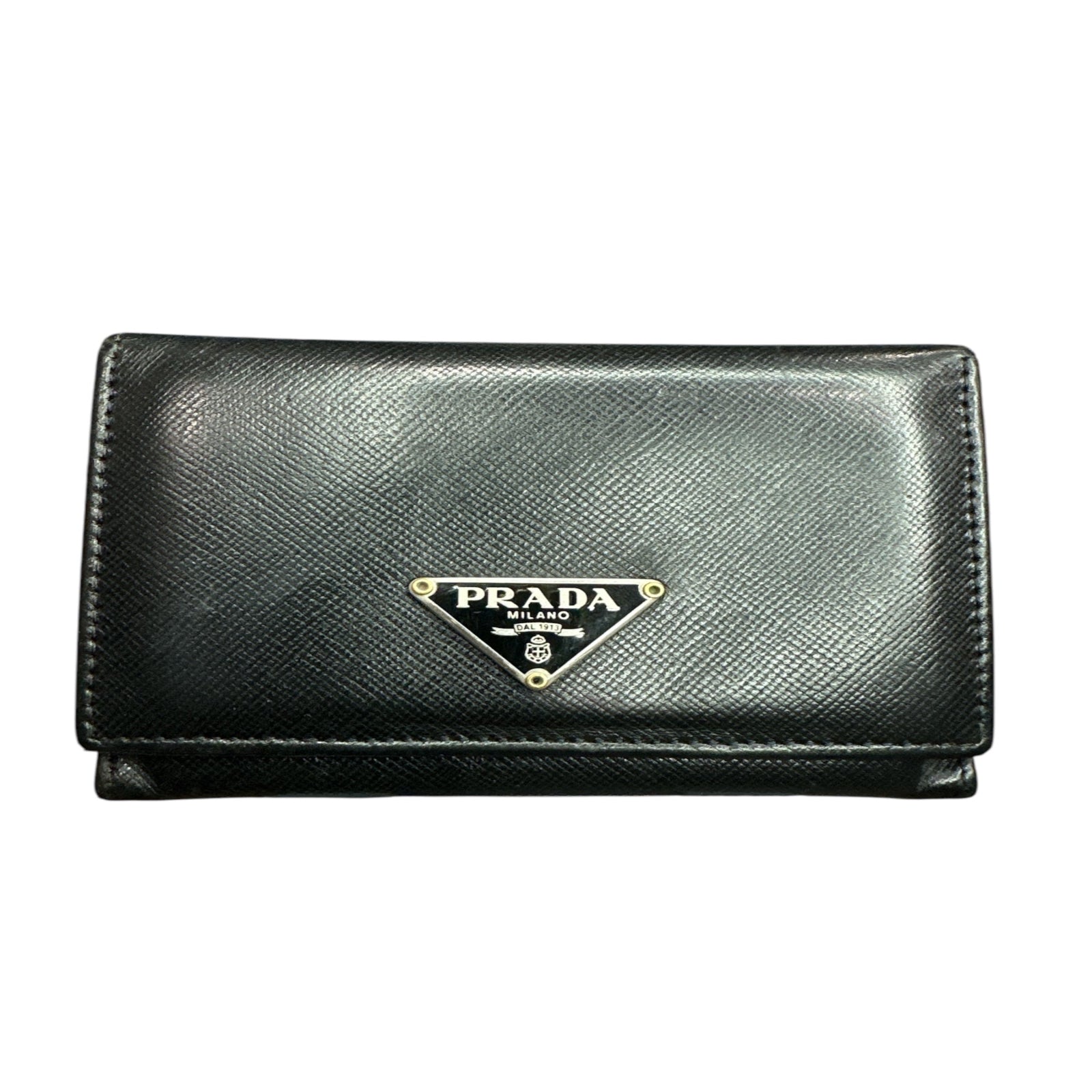 Prada Saffiano Leather Compact Wallet - Clairely Amazing