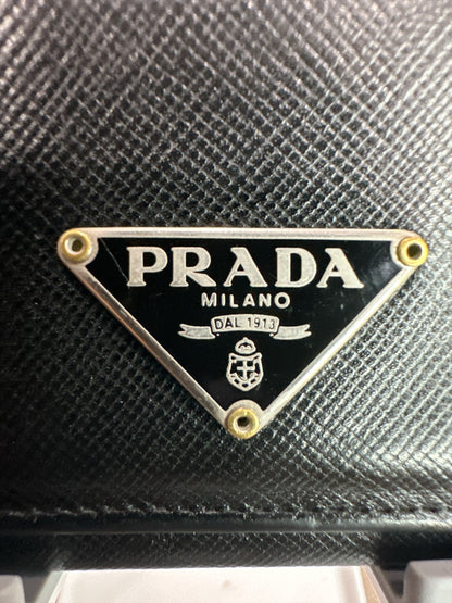 Prada Saffiano Leather Compact Wallet - Clairely Amazing