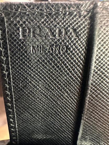 Prada Saffiano Leather Compact Wallet - Clairely Amazing