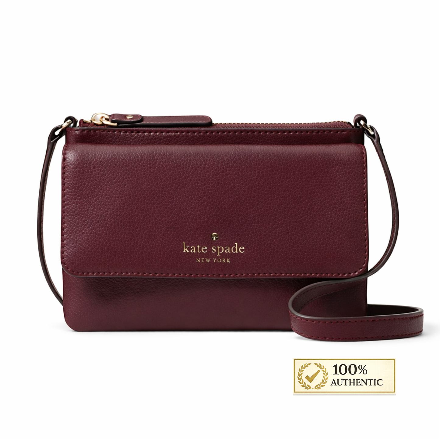 Kate Spade New York Greene Street Karlee Leather Crossbody (CHERRYWOOD)