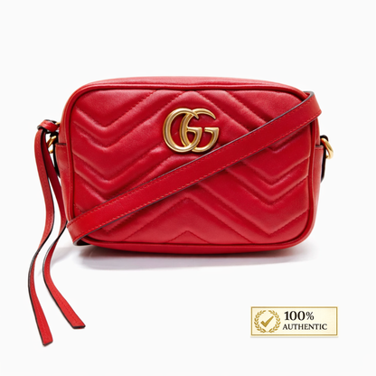 Bolso bandolera Gucci Marmont rojo