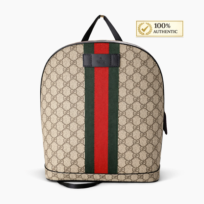 NEW Gucci Web Backpack GG coated Canvas Medium