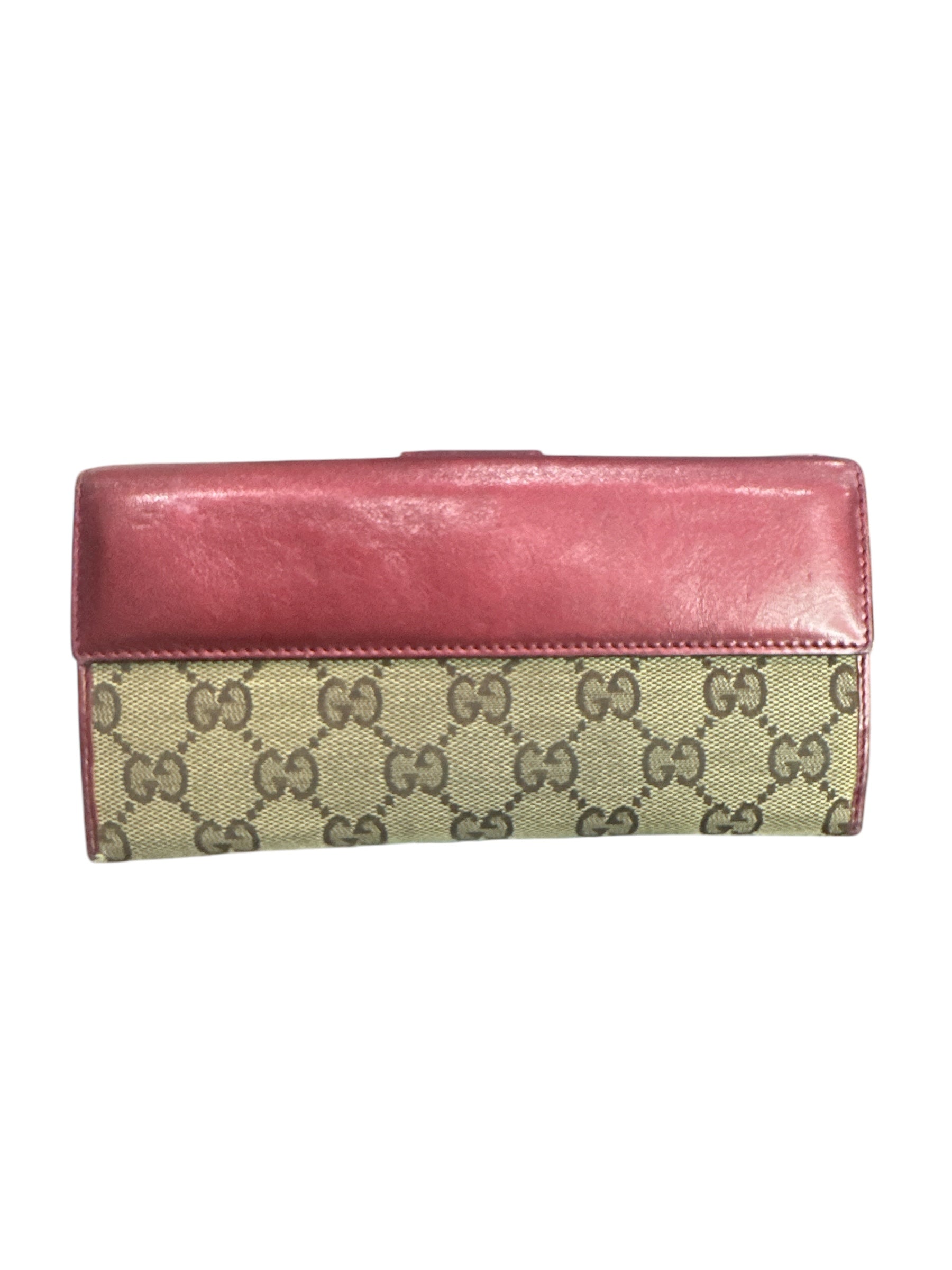 Gucci GG Heart Clasp Canvas Continental Wallet - Clairely Amazing