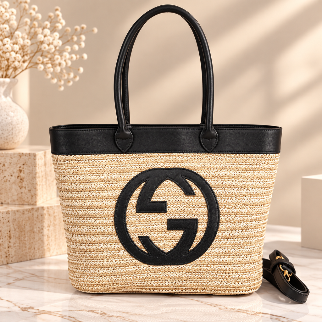 👑Fashion Designer-Inspired Woven Straw Tote Bag | Multiple Styles