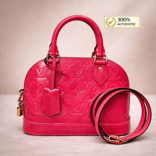 Louis Vuitton  Vernis Alma BB Hot Pink FULL SET