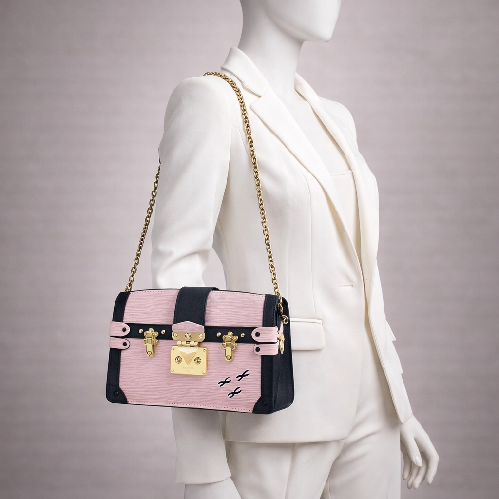 Louis Vuitton Epi Trunk Clutch Pink