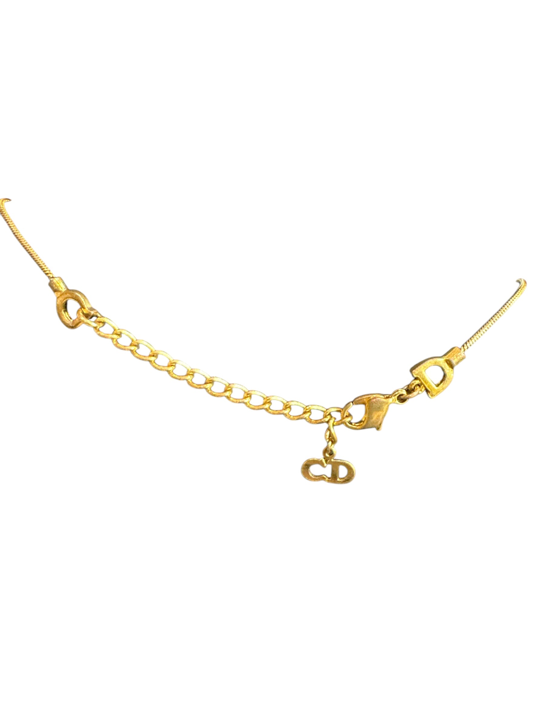 Christian Dior "D" Gold Necklace - Clairely Amazing