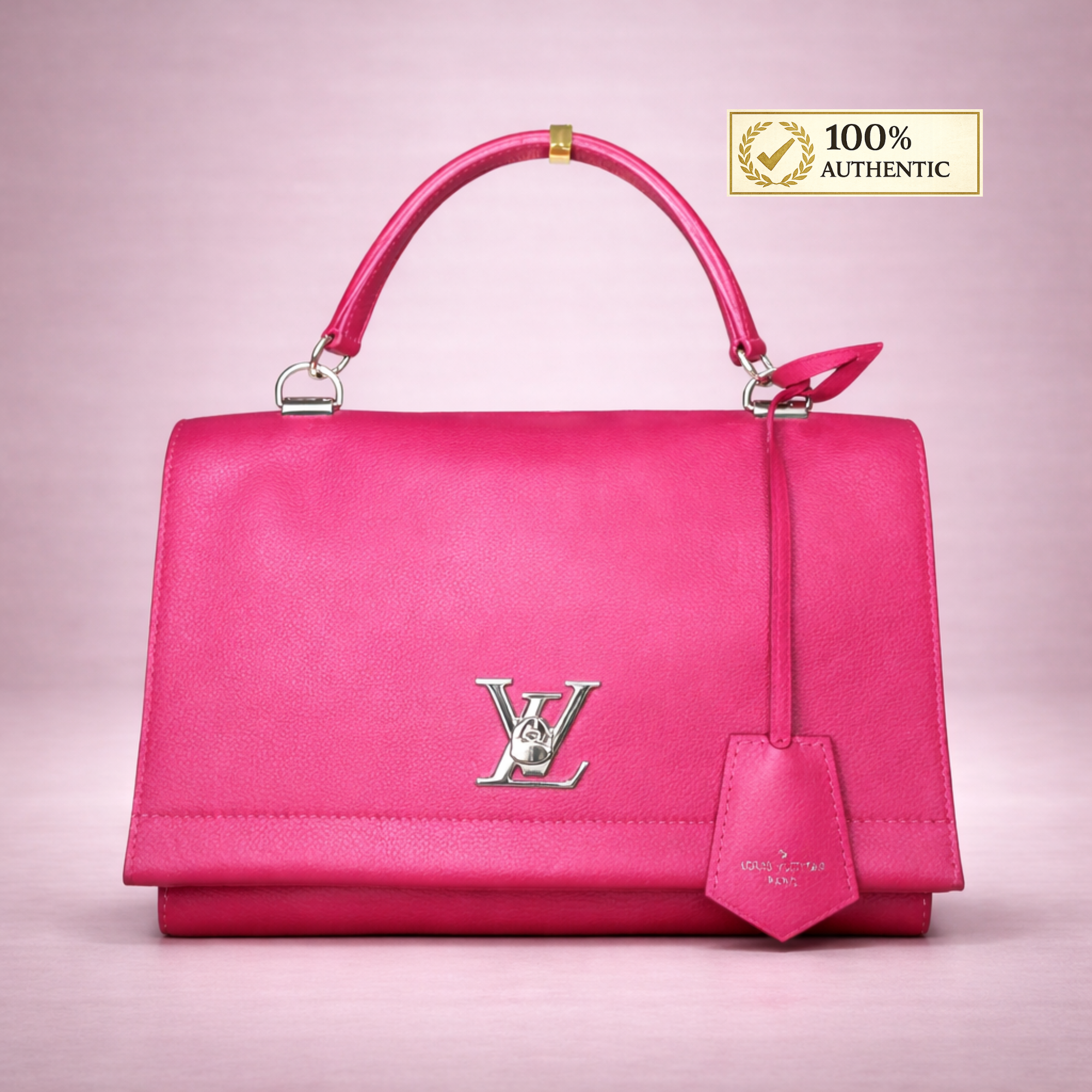LOUIS VUITTON Dahlia Calfskin Leather Lockme II