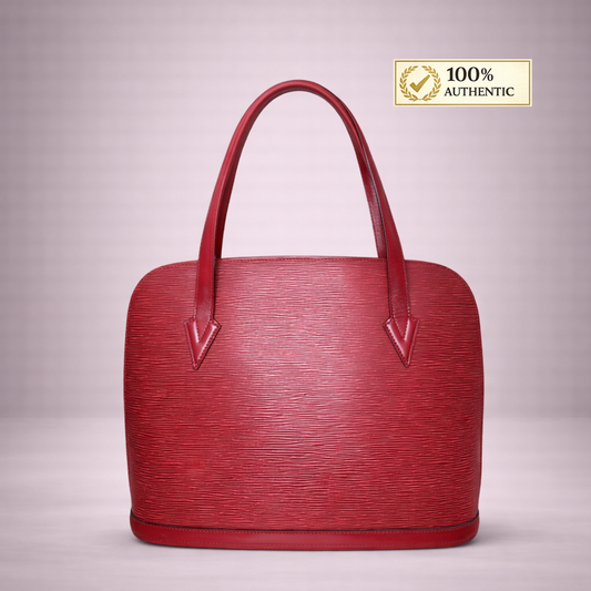 Red Epi Leather Shoulder Bag