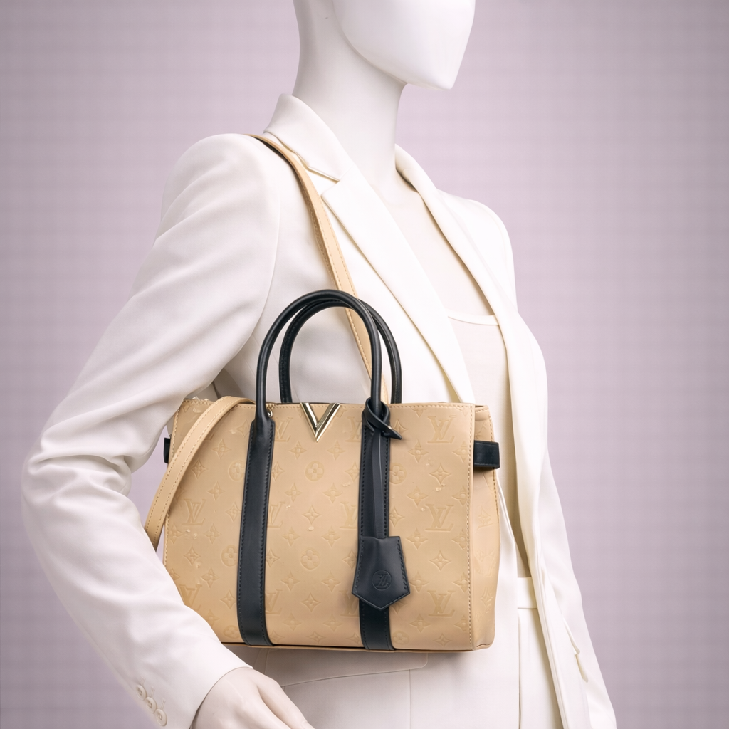 Structured Leather Tote Bag