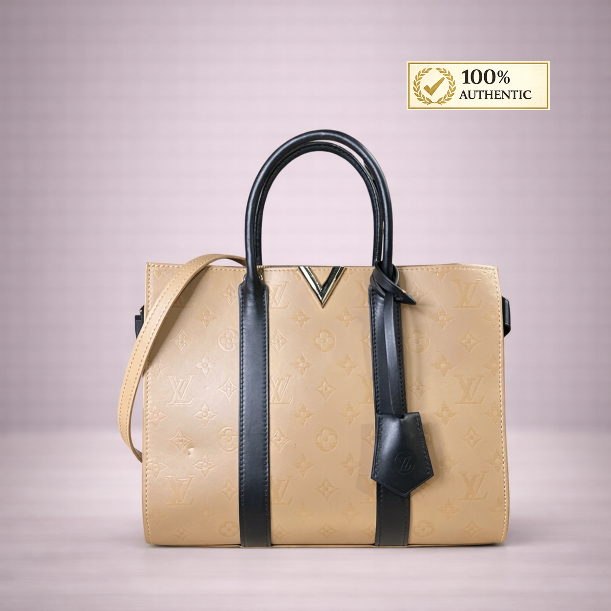 Structured Leather Tote Bag