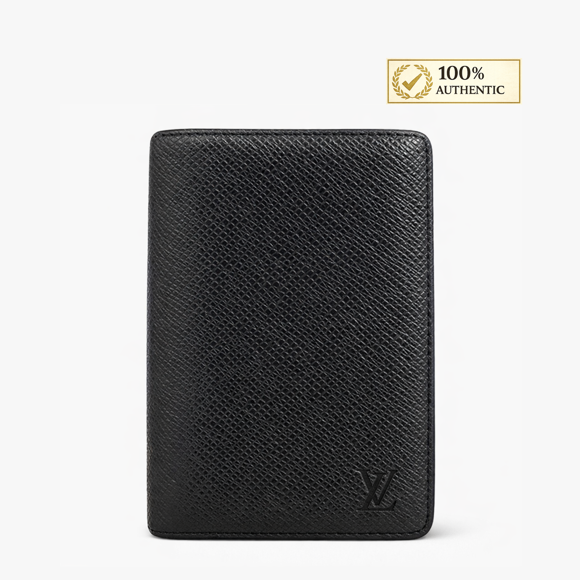 Authentic Louis Vuitton Taiga Leather Card Holder – Black