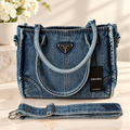 👑 GWP Prada Denim Tote Bag | 3 Colors | Detachable Shoulder Strap