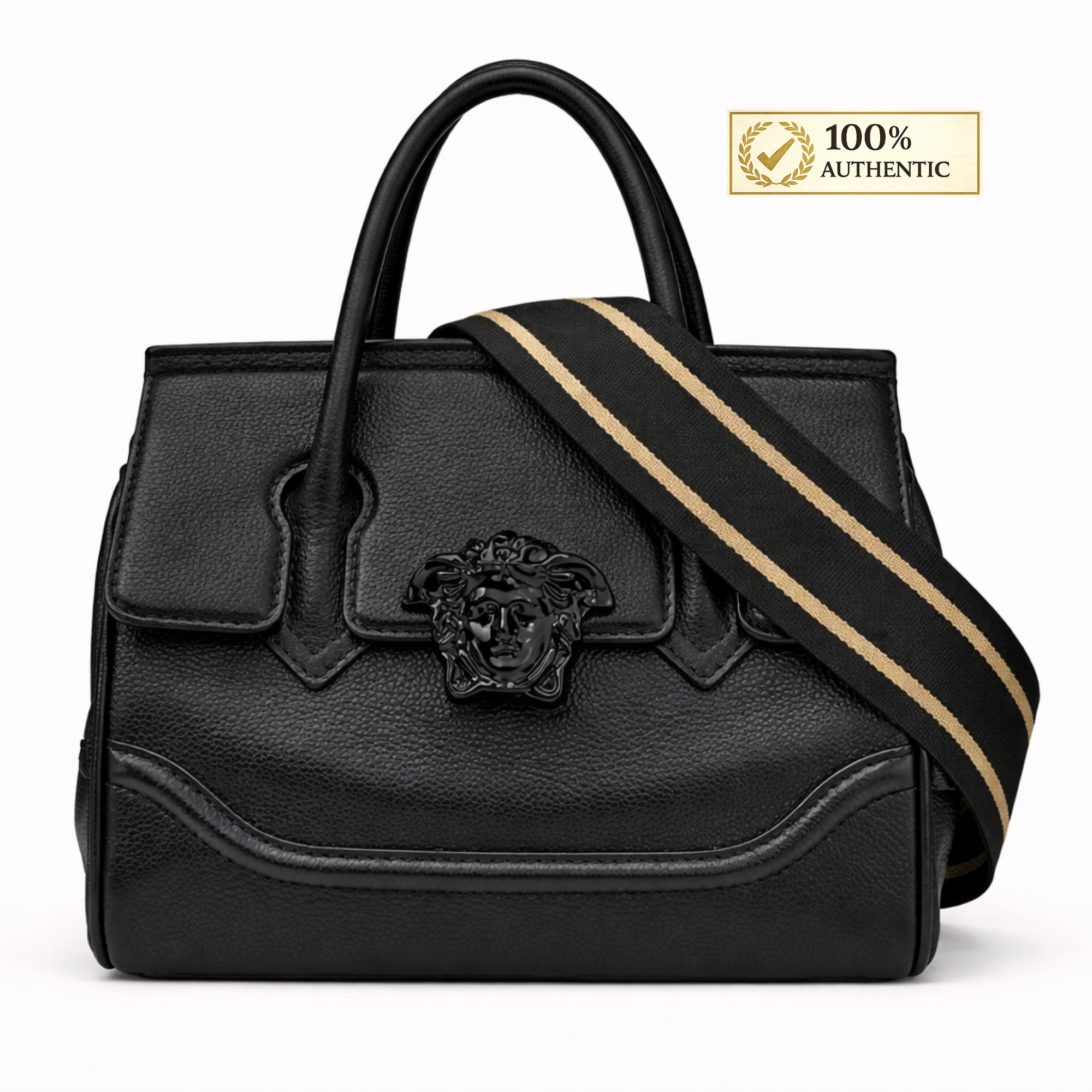 Versace Palazzo Empire Leather Handbag